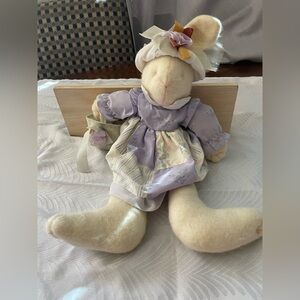 Vintage Russ Brand Bunny and Baby Easter Spring Stuffed Figurine